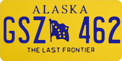 AK license plate GSZ462