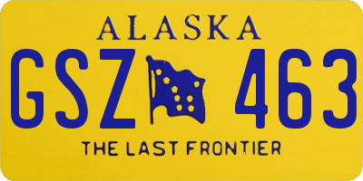 AK license plate GSZ463