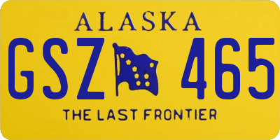 AK license plate GSZ465
