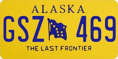 AK license plate GSZ469