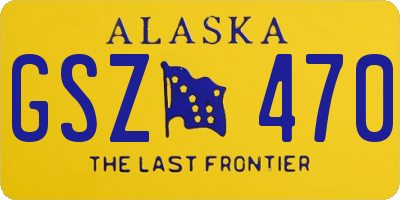 AK license plate GSZ470