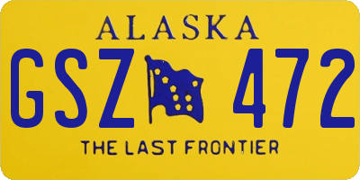 AK license plate GSZ472