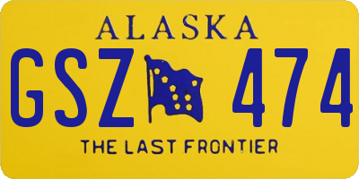 AK license plate GSZ474