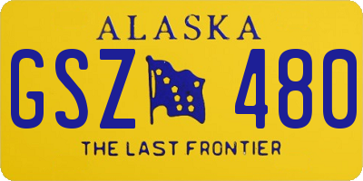 AK license plate GSZ480