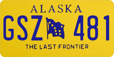 AK license plate GSZ481