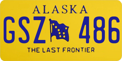 AK license plate GSZ486