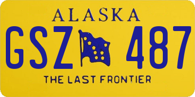 AK license plate GSZ487