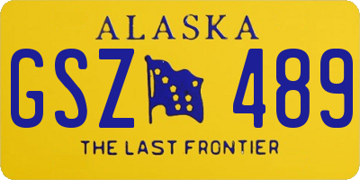 AK license plate GSZ489