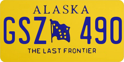 AK license plate GSZ490