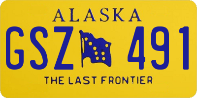 AK license plate GSZ491