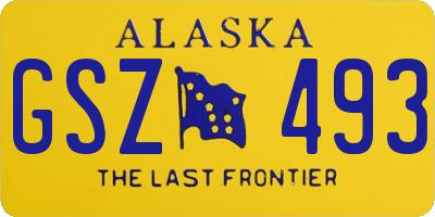 AK license plate GSZ493