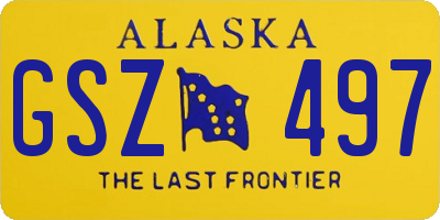 AK license plate GSZ497