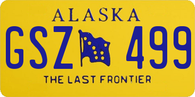 AK license plate GSZ499