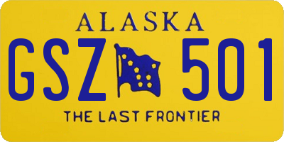AK license plate GSZ501