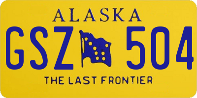 AK license plate GSZ504