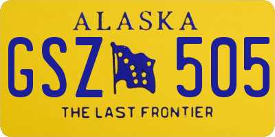 AK license plate GSZ505