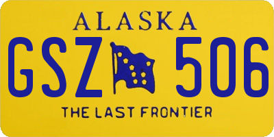AK license plate GSZ506