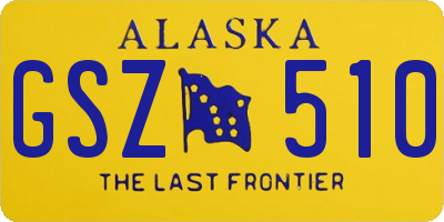 AK license plate GSZ510