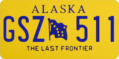 AK license plate GSZ511
