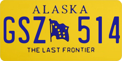 AK license plate GSZ514