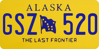 AK license plate GSZ520
