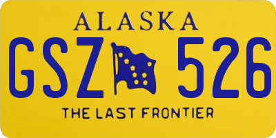 AK license plate GSZ526