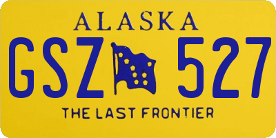 AK license plate GSZ527