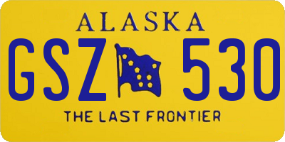 AK license plate GSZ530