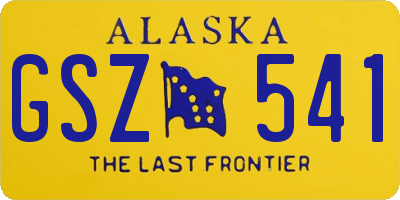 AK license plate GSZ541