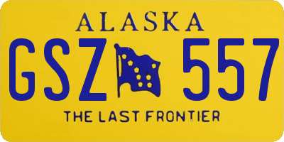 AK license plate GSZ557