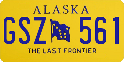 AK license plate GSZ561