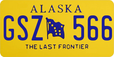 AK license plate GSZ566