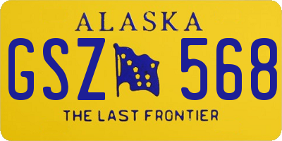 AK license plate GSZ568