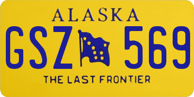 AK license plate GSZ569