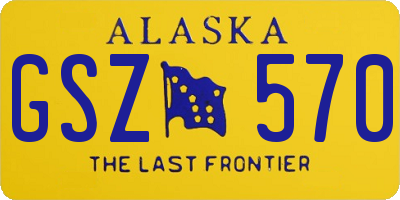 AK license plate GSZ570