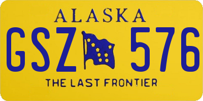 AK license plate GSZ576