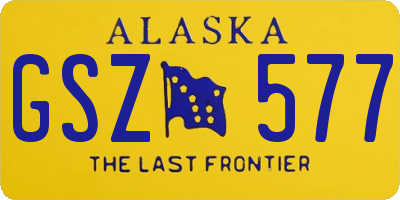 AK license plate GSZ577
