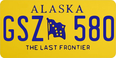 AK license plate GSZ580