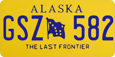 AK license plate GSZ582