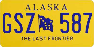 AK license plate GSZ587
