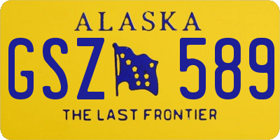 AK license plate GSZ589