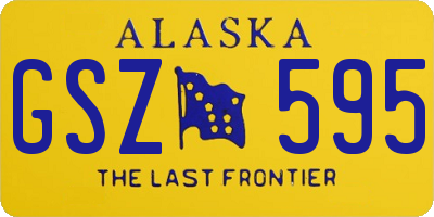 AK license plate GSZ595