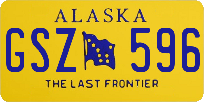 AK license plate GSZ596