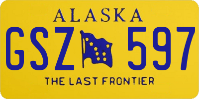 AK license plate GSZ597