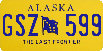 AK license plate GSZ599