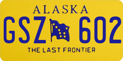 AK license plate GSZ602