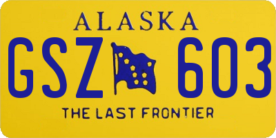 AK license plate GSZ603