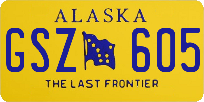 AK license plate GSZ605