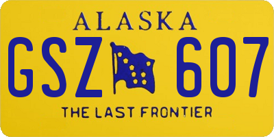 AK license plate GSZ607