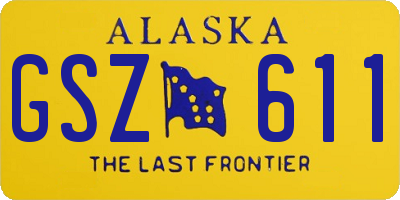AK license plate GSZ611